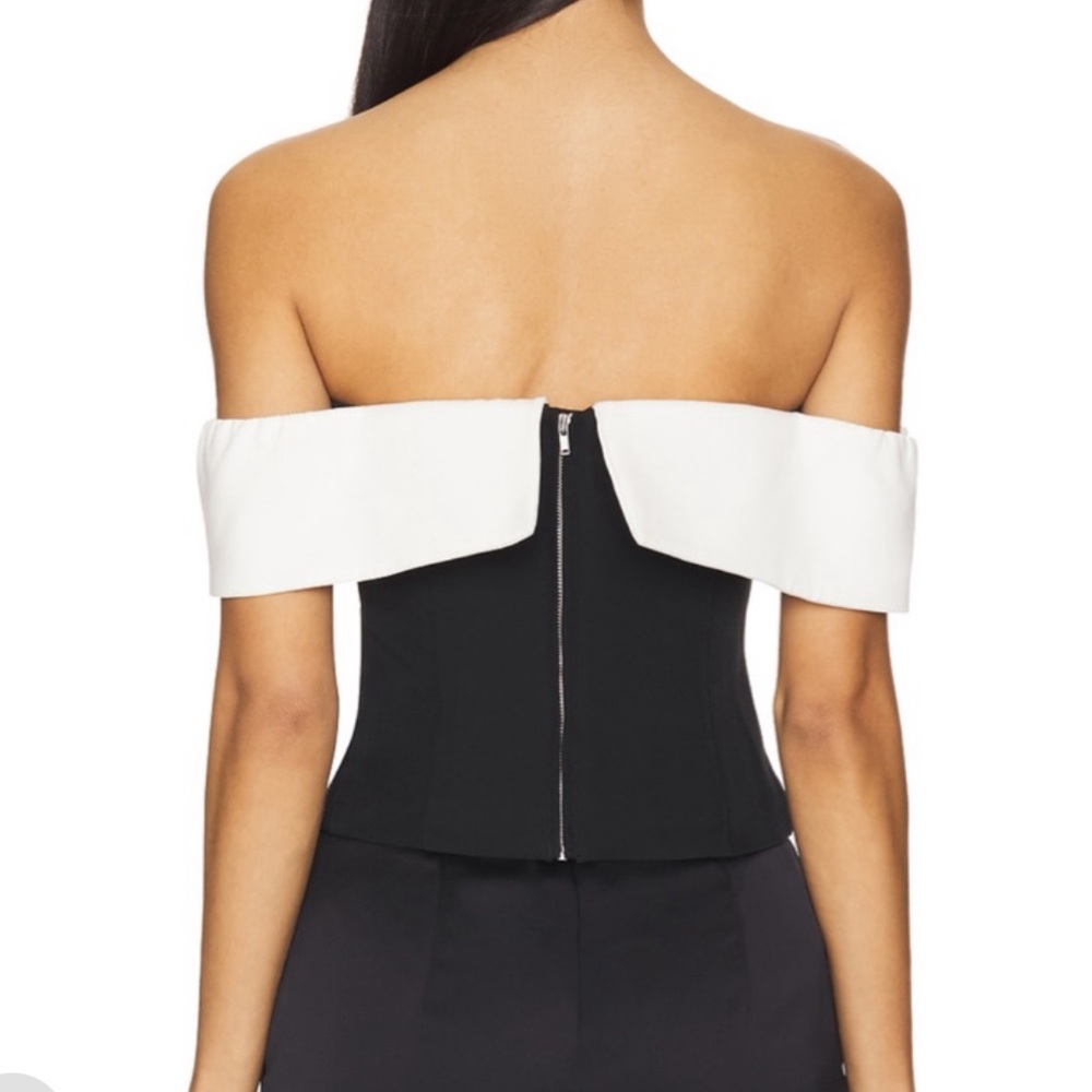 MAJORELLE Black and White Crop Top - Picture 2 of 4